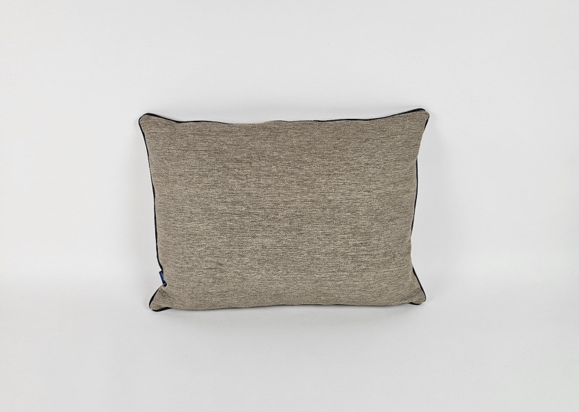 Sierkussen 60 x 45 cm Linnenlook Taupe / Berlin Dark Denim E-073