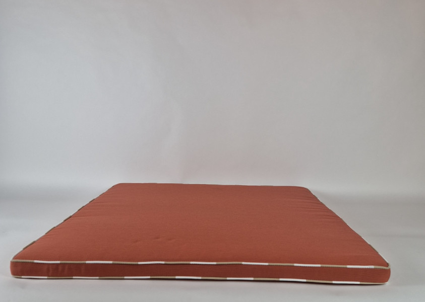 Zitkussen strak, Homie blend Terra, 100x100x5 cm met dubbelkoord VT-008