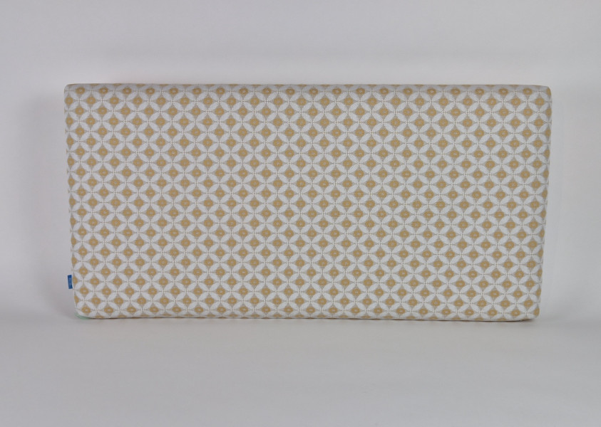 Rugkussens strak, Linnenlook Pax Yellow, 100x49x6 cm. R-007