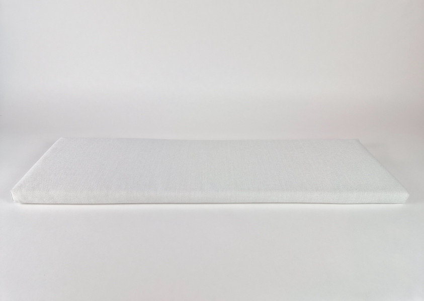 Zitkussens strak, Linnenlook White, 118x33x4 cm. R-013
