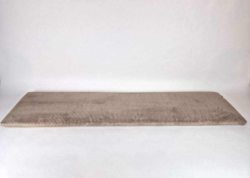 Zitkussens strak, Trend Rib Taupe, 198x46x5 cm. R-023