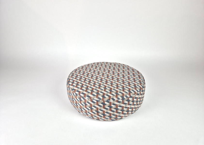 Rond zitkussen (poef), Linnenlook Tyar, dia: 51 x 15 cm dik R-026