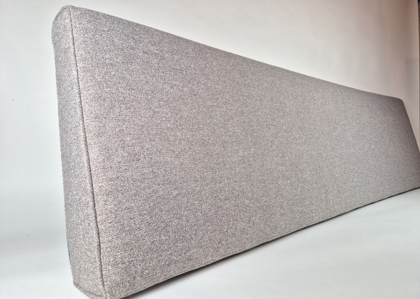Rugkussens schuin, Gaia Taupe, 221x60x10x20 cm. R-028