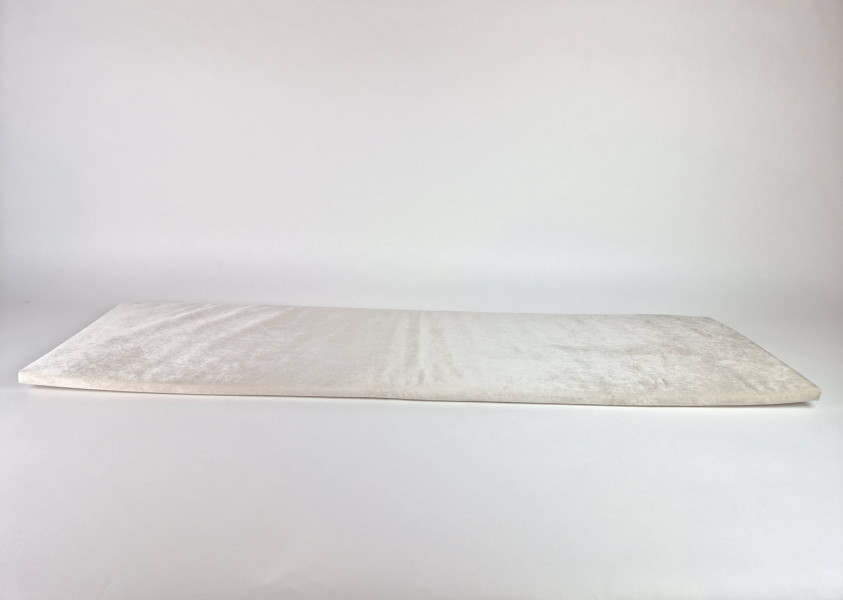 Zitkussens strak, Velours off-white, 158x42x2 cm. M-068