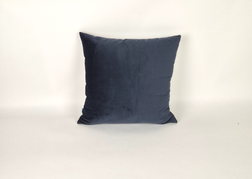 Sierkussen vierkant, Velvet Dark Blue, 40x40 cm R-049