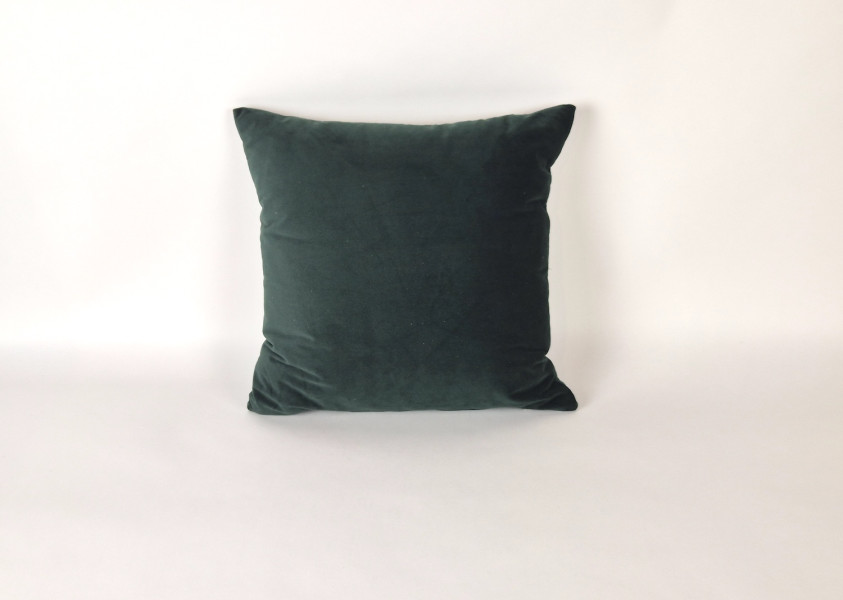 Sierkussen vierkant, Velvet Dark Green, 40x40 cm R-050
