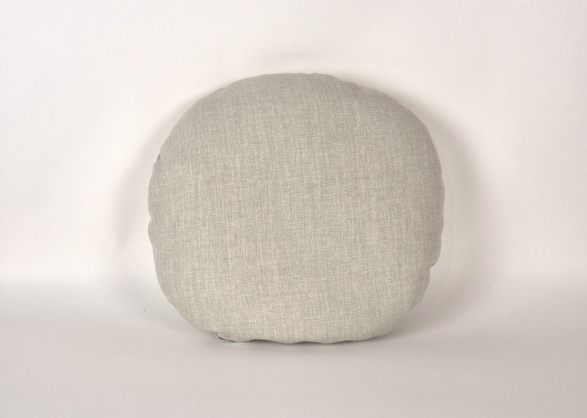 Sierkussen rond, Linnenlook Uni Grof, diameter 46 cm R-060