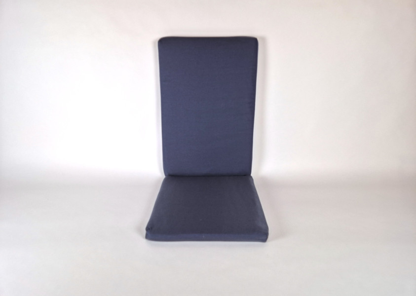 Ligbed kussen, Dralon blue, zitkussen 48x46x3 cm & rugkussens 48x70x3 cm, M-061