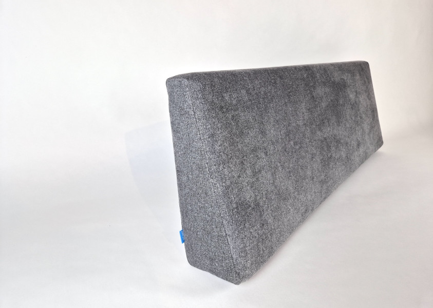 Rugkussens schuin, Cozy Dark Grey, 119x41x7x15 cm. R-074