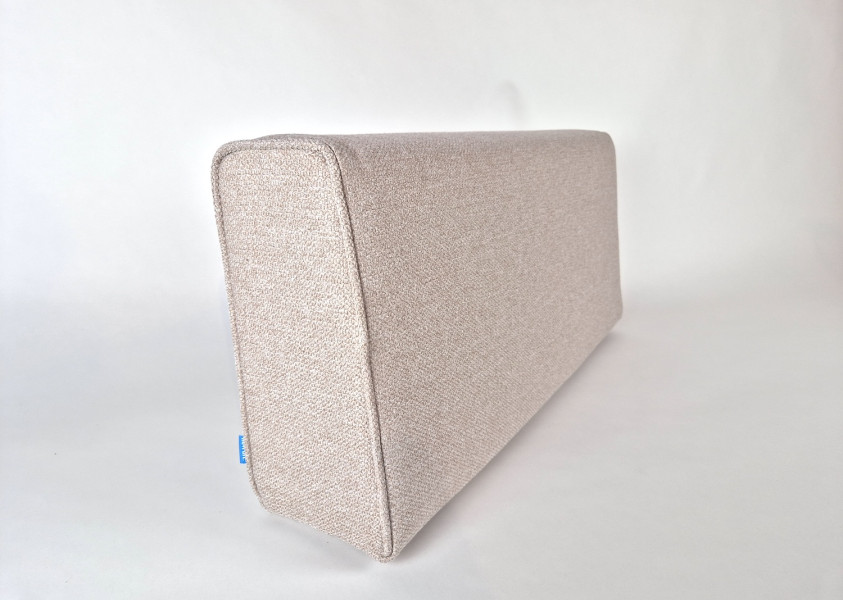 Rugkussens schuin, Gaia Beige, 135x37x14x17 cm. R-075