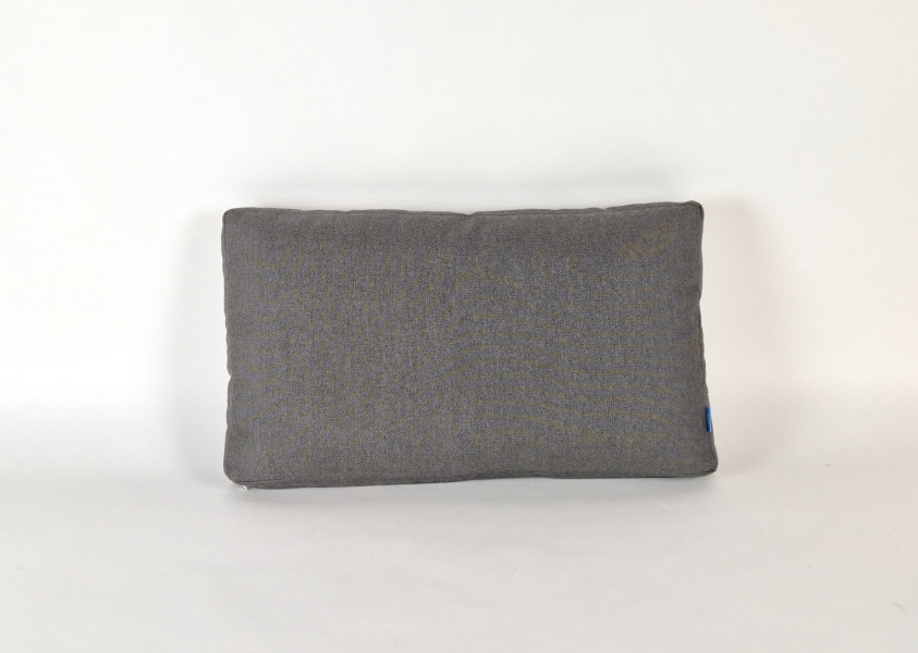 Rugkussen plof, Sunbrella Natte Dark Taupe, 60x35 cm. R-082