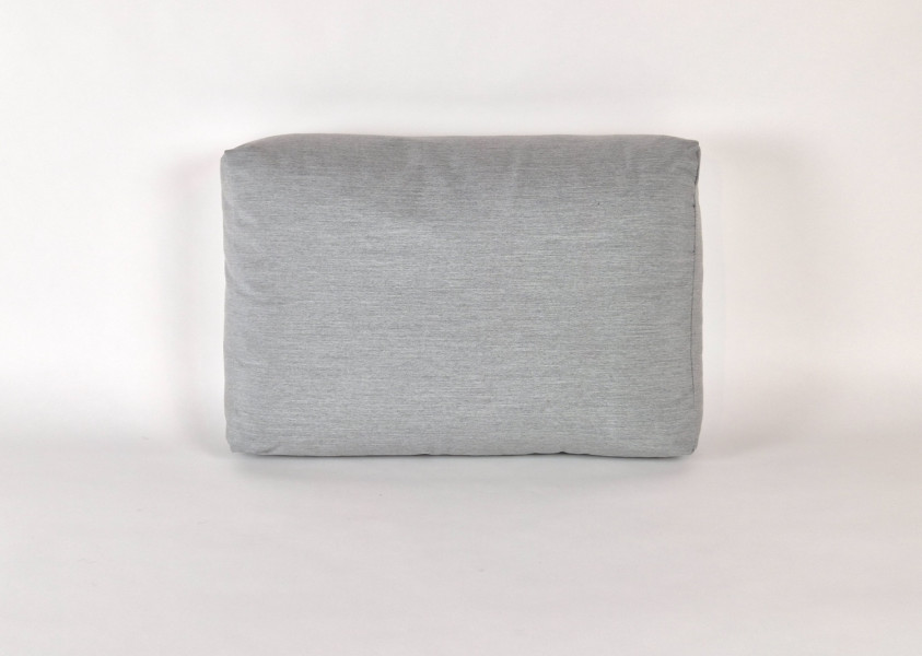 Rugkussen plof met binnenkamers, Sunbrella Solids Lead Chine, 60x40 cm. R-085