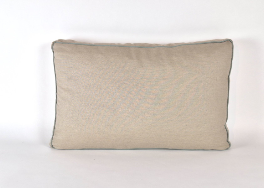 Rugkussen plof, Sunbrella Natte Heather Beige, 80x50 cm. R-089