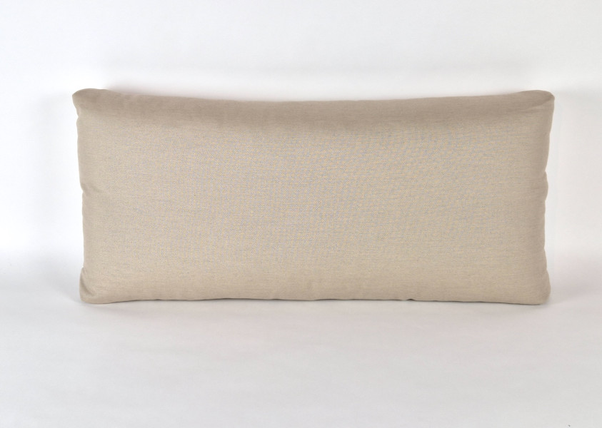 Rugkussen plof met binnenkamers, Sunbrella Natte Heather Beige, 100x45 cm. R-091