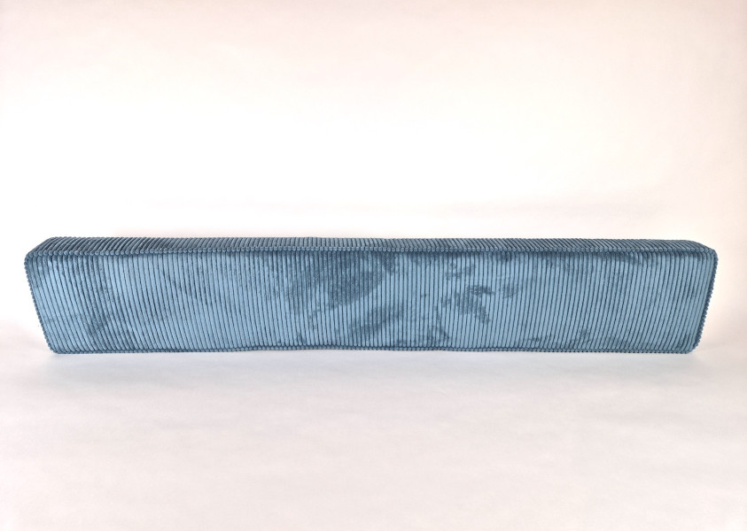 Rugkussens strak, Trend Rib Petrol, 159x26x10 cm. R-098