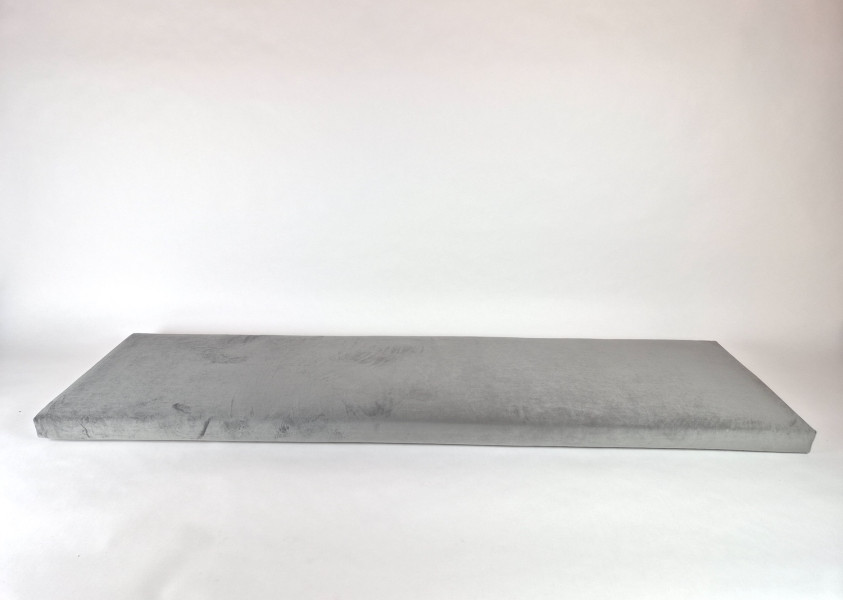 Zitkussens strak, Velvet Steel, 175x46x6 cm. R-099
