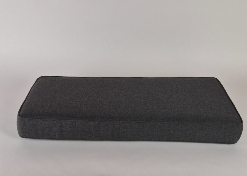 Zitkussen strak, Sunbrella Natte Sooty,87x40x10 cm. R-106