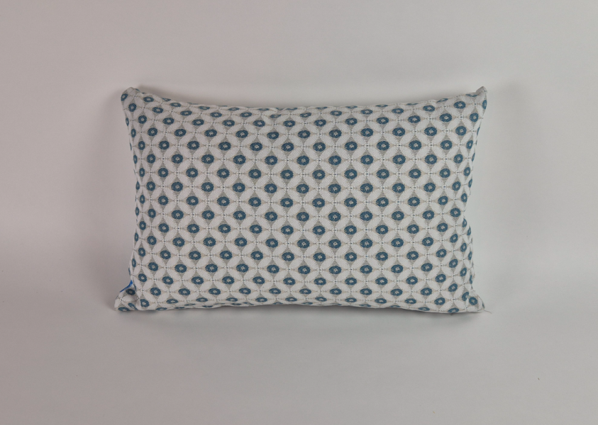 Plof rugkussen,63x42cm,Nofruit Linnenlook Pax Blue  R-135