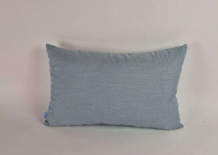 Plof rugkussen,63x42cm,Sunbrella Natte Frosty Chine R-137
