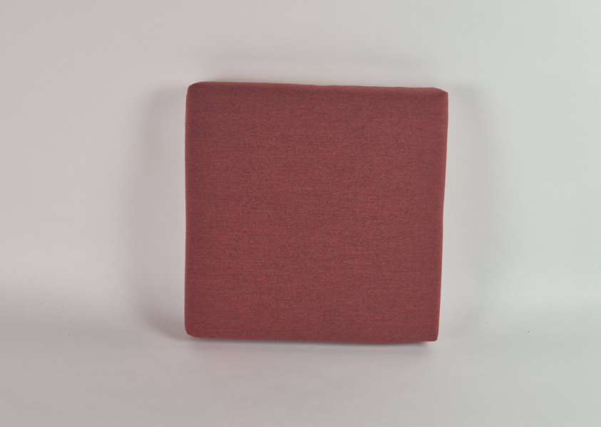 Rugkussen op plank ,40x40x8cm,Sunbrella Solids autumn R-138