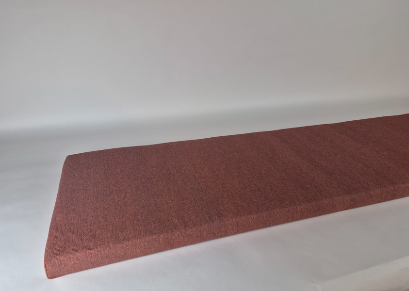 Zitkussen op plank,250x52x6cm Nofruit Linnenlook Red R-143