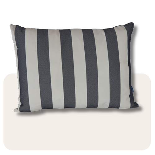 Sierkussen, Homie Stripes Navy en Uni Navy ,60x45cm