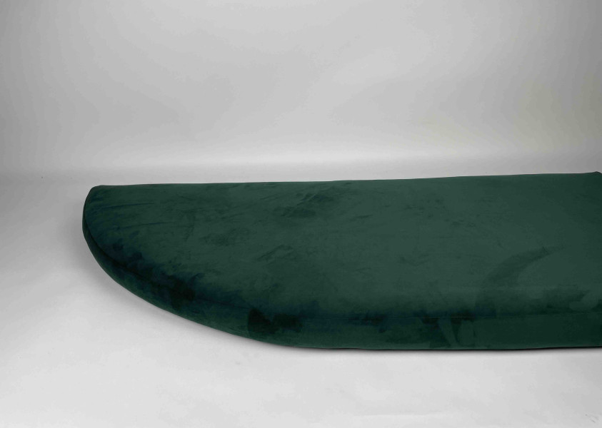 Zitkussen met afgeronde hoek, Velvet Dark Green, 143x61x7cm. R-205