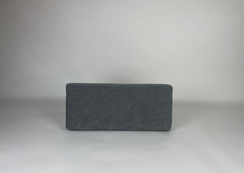 Rugkussen, Cozy Dark Grey, zijnaad afwerking, 65x28x10. R-234