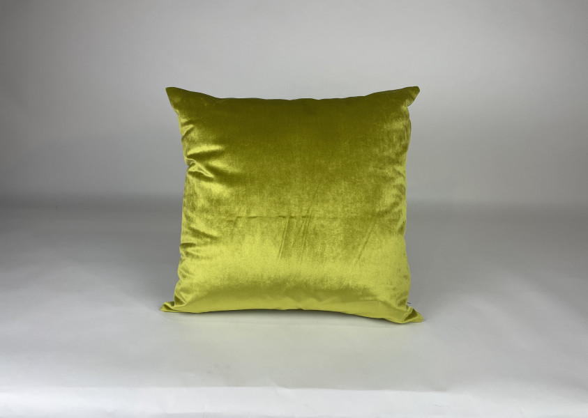 Plof rugkussen, Velours Moss Green, zijnaad afwerking, 57x57x20. R-241