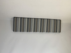 Zitkussen strak, sunbrella stripe quadri grey 169x47,5x6 G3069