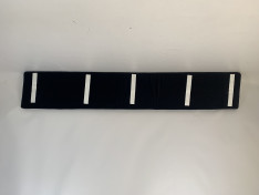 Rugkussen strak, velours black 259x44x7 klittenband G2018